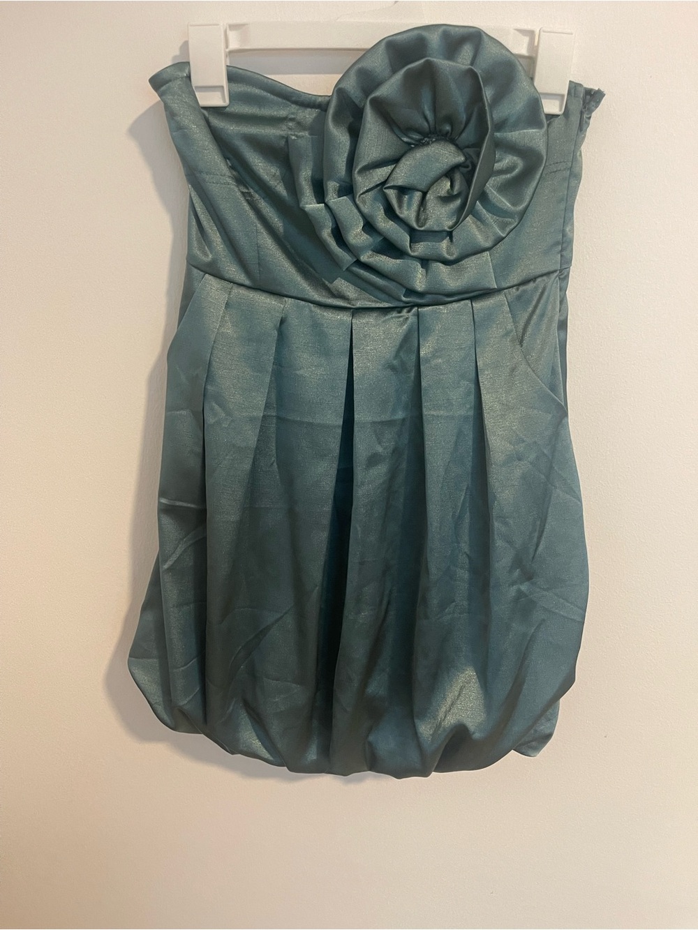 Phanuel Teal Smocked Shine Top
